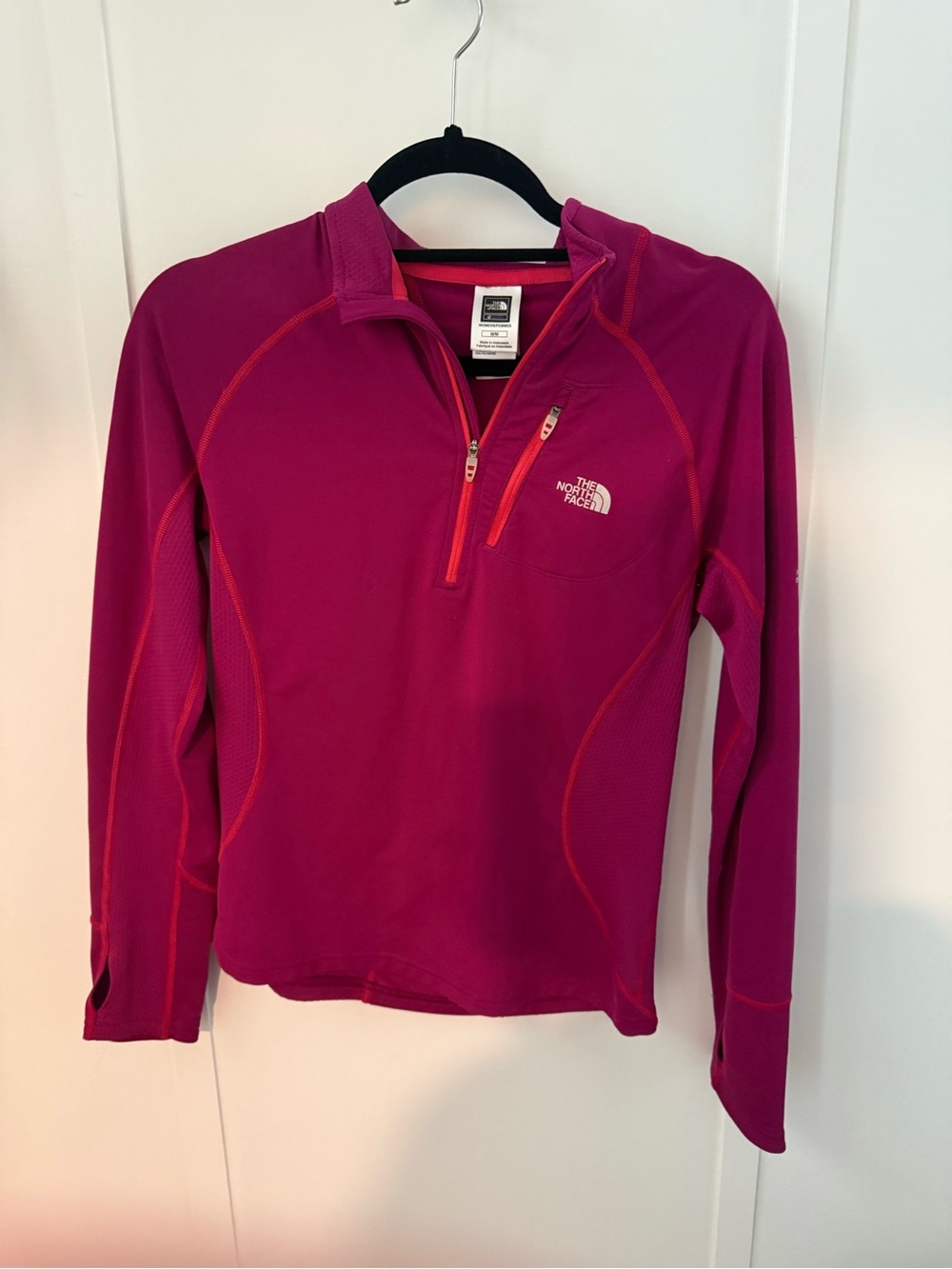 The North Face Girls' Raspberry Magenta Half-Zip Hoodie